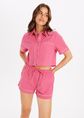 Brisa short met gestreepte print, rose, large