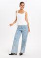 Frescor wide leg jeans met studs, middenblauw, large