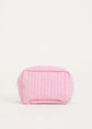 Make-up tas met details, rood, large