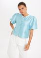Luzca top met knopen, lichtblauw, large