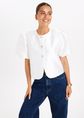 Luzca top met knopen, wit, large