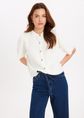 Coco vestje met korte mouwen, wit, off-white, large