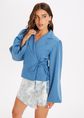 Amor blazer met overslag, middenblauw, large
