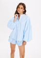 Musa blouse met wijde mouwen, blauw, large