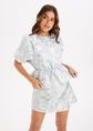 Lucca top met bloemen, lichtblauw, large
