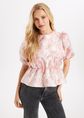 Lucca top met bloemen, lichtroze, large