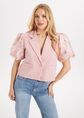 Suave blazer met print detail, lichtroze, large