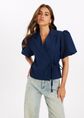 Amor blazer met korte pofmouw, donkerblauw, large