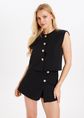 Botones gilet met knopen, zwart, large