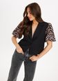 Leopardo blazer, zwart, large