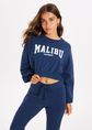 Marina cropped sweater malibu, donkerblauw, large