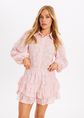Luzca blouse met bloemen, lichtroze, large