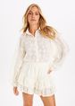 Luzca blouse met bloemen, wit, off-white, large