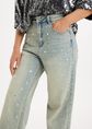 Fiesta wide leg jeans met studs, grijs, used light, large