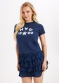 Sanchez ruffle skort, donkerblauw, large