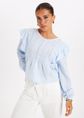 Amor top met lange mouwen, lichtblauw, large