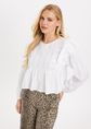 Amor top met lange mouwen, wit, large