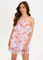 Estío mini ruffle jurk, lila, large