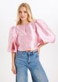 Ocaso top met strik, lichtroze, large