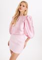 Ocaso bouclé skirt met pailletten, rose, large