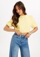 Ocaso top met bloemen, geel, large