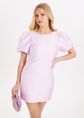 Ocaso mini jurk met opening en strik, lichtroze, large