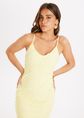 Mar maxi jurk met ruffles, geel, large