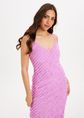 Mar maxi jurk met ruffles, rose, large