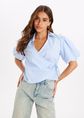 Mar blouse met strass details, blauw, large