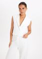 Mar cropped gilet, wit, large