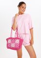 Mar gehaakte tas, fuchsia, large
