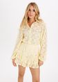 Encaje kanten blouse, lichtgeel, large