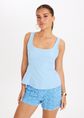Lazo top met strik, lichtblauw, large