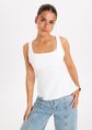 Lazo top met strik, wit, large