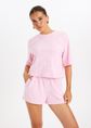 Hermosa cropped t-shirt, rose, large