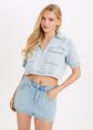 Clavo mini denim skirt, blauw, used light, large