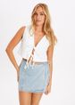 Luz gilet met pailletten, wit, large