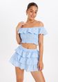 Calor off-shoulder top met ruffles, blauw, royal licht, large