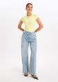 Cintura jeans met schuine knoop, blauw, used light, large
