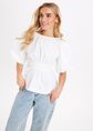 Fuedo top met strik, wit, large