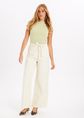 Ancha wide leg jeans met koord, wit, off-white, large