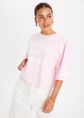 Dia oversized t-shirt, rose, large