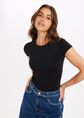 Básico t-shirt, zwart, large