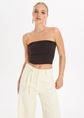 Básica bandeau top, donkerbruin, large