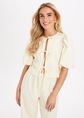 Oro top met strikjes, lichtgeel, large