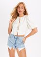 Oro top met strikjes, wit, large