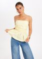 Risa bandeau top, lichtgeel, large