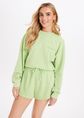 Star sweater met merklogo, lichtgroen, large