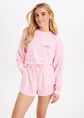 Star sweater met merklogo, lichtroze, large