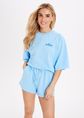 Star oversized t-shirt, lichtblauw, large